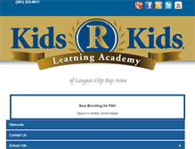 Tablet Screenshot of kidsrkids29tx.com